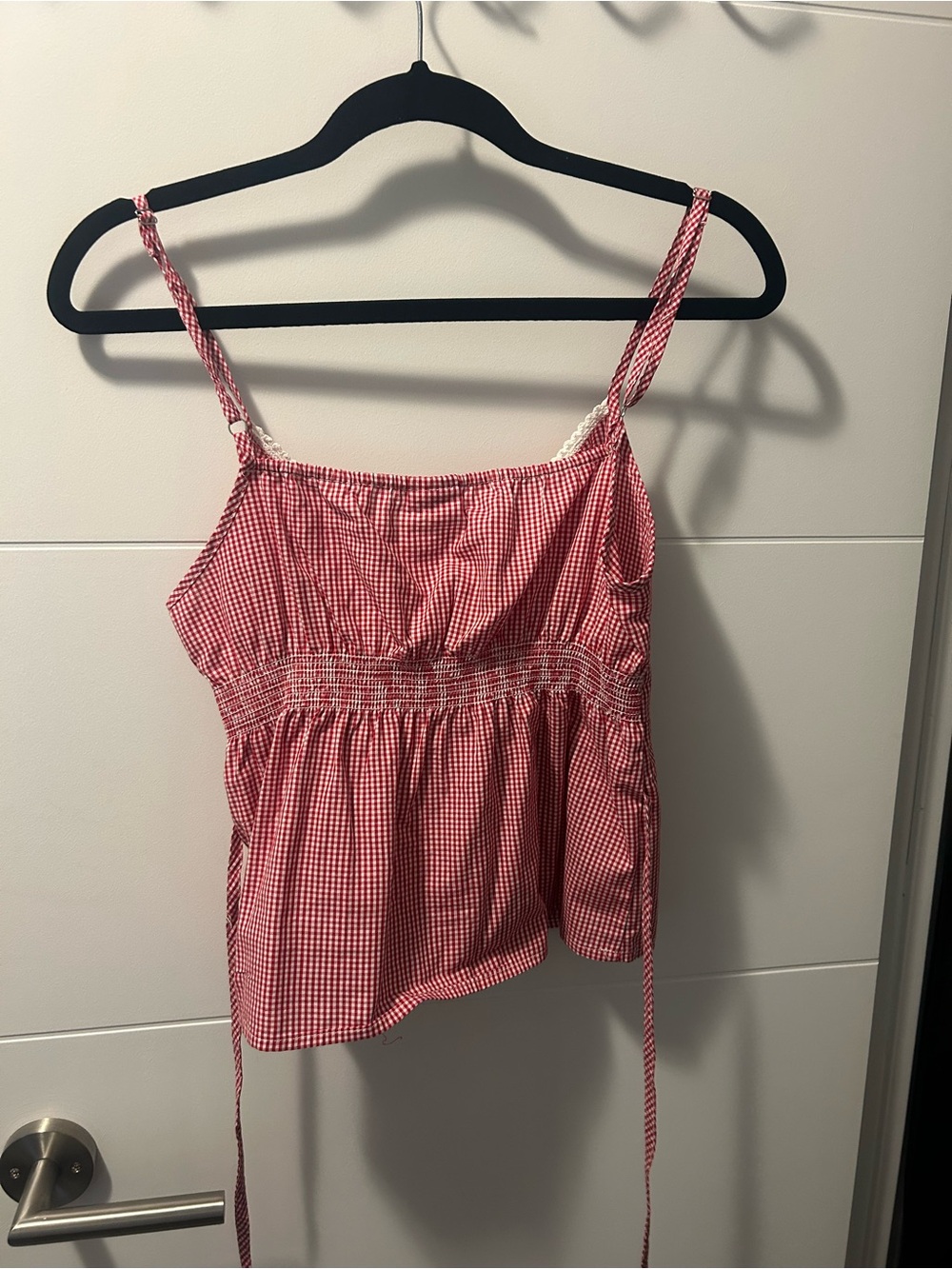 Gingham Red/White Harlow Posie Tank Top - Picture 4 of 4